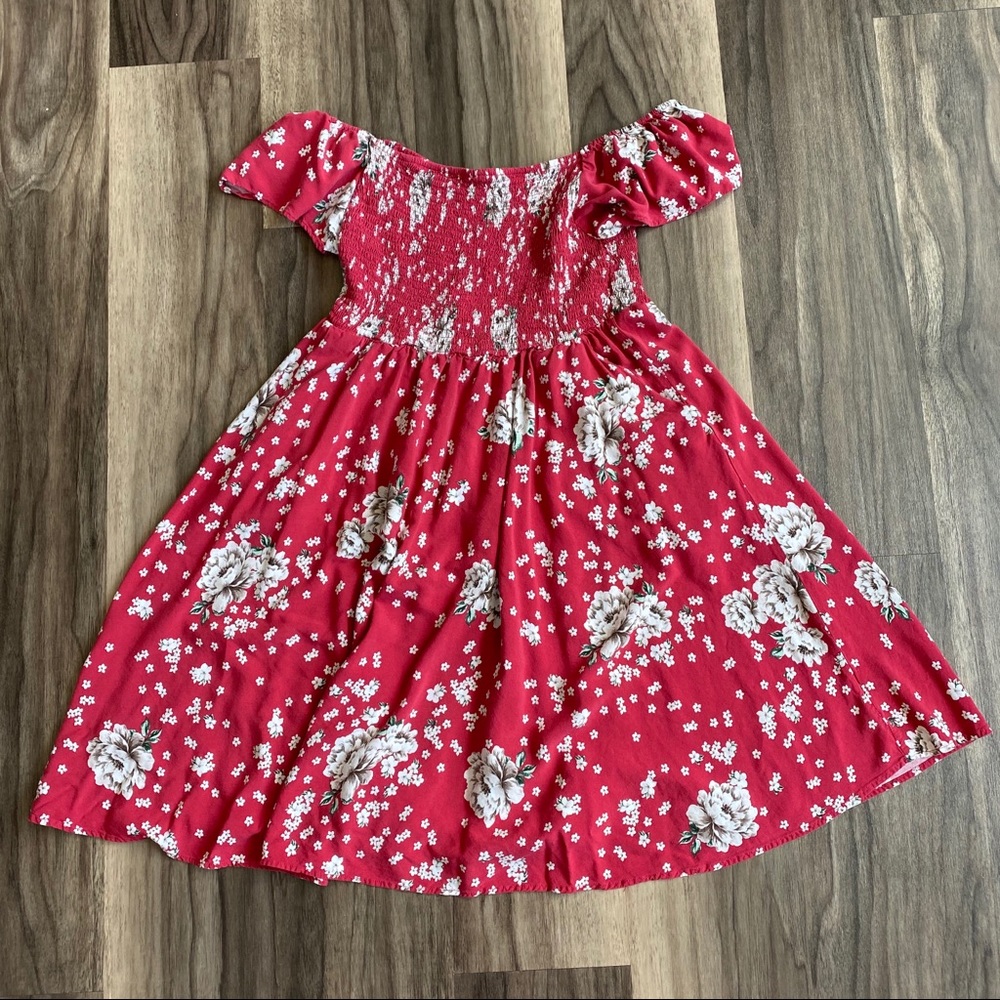Torrid Off Shoulder Floral Smock Dress